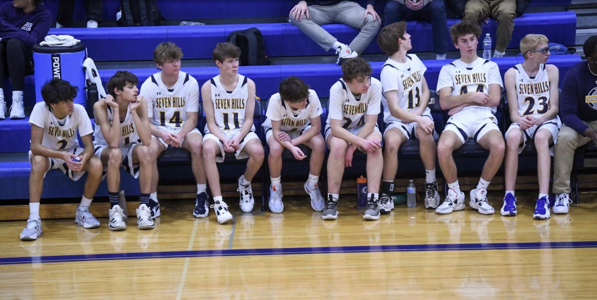 JV Gold Players Supporting their Team on the Bench