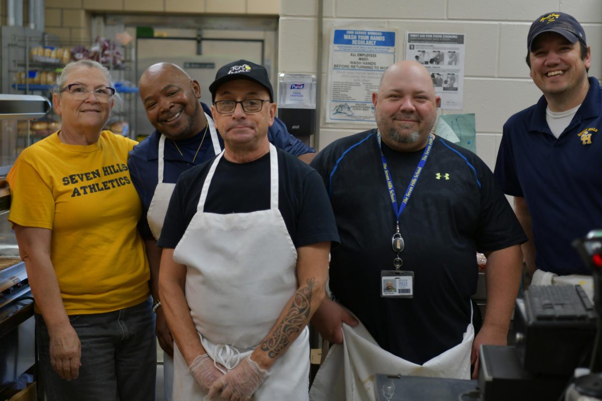 The cafeteria staff at Seven Hills does a remarkable job preparing lunch for hundreds of people every single day!