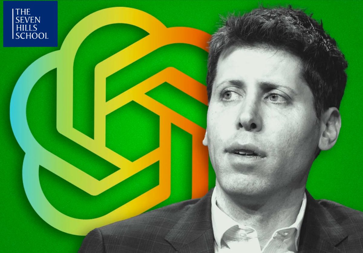 Open AI CEO Sam Altman contemplating the future of AI in the education system at Seven HIlls. 